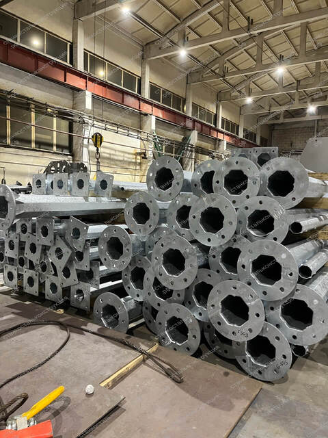 Опоры граненые конические силовые и несиловые оцинкованные в цехе Станкостальконструкции