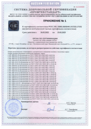 Сейсмика опоры силовые СФГ и СПГ сертификат страница 3