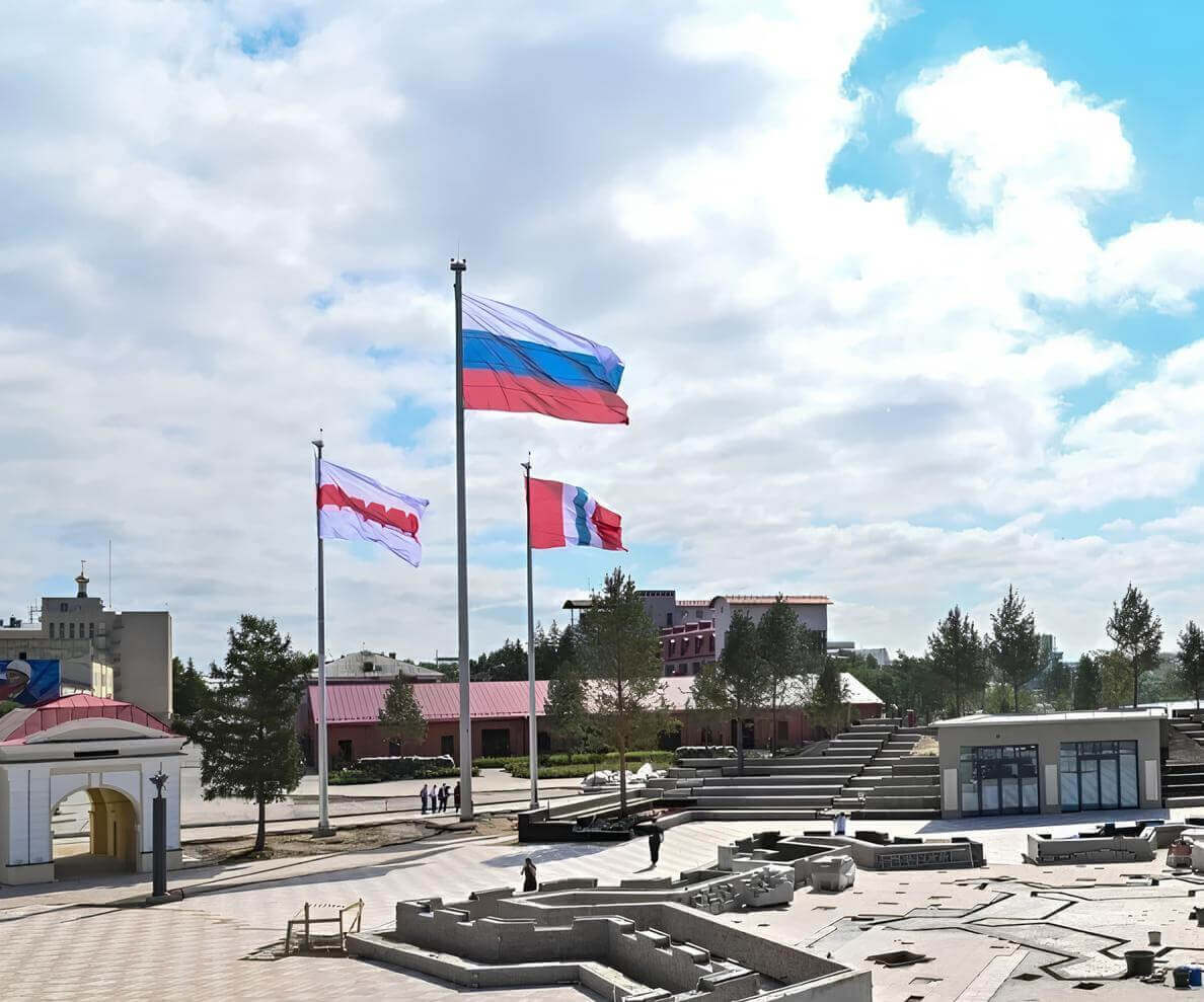 Опоры СтанкоCтальКонструкции в Омской крепости