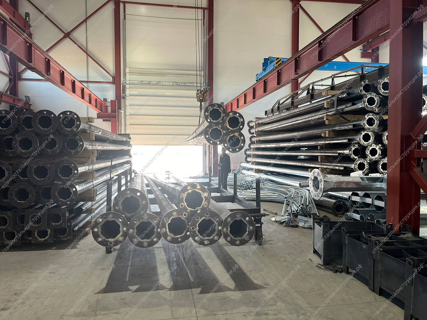 Отправка силовых флацневых опор на оцинковку